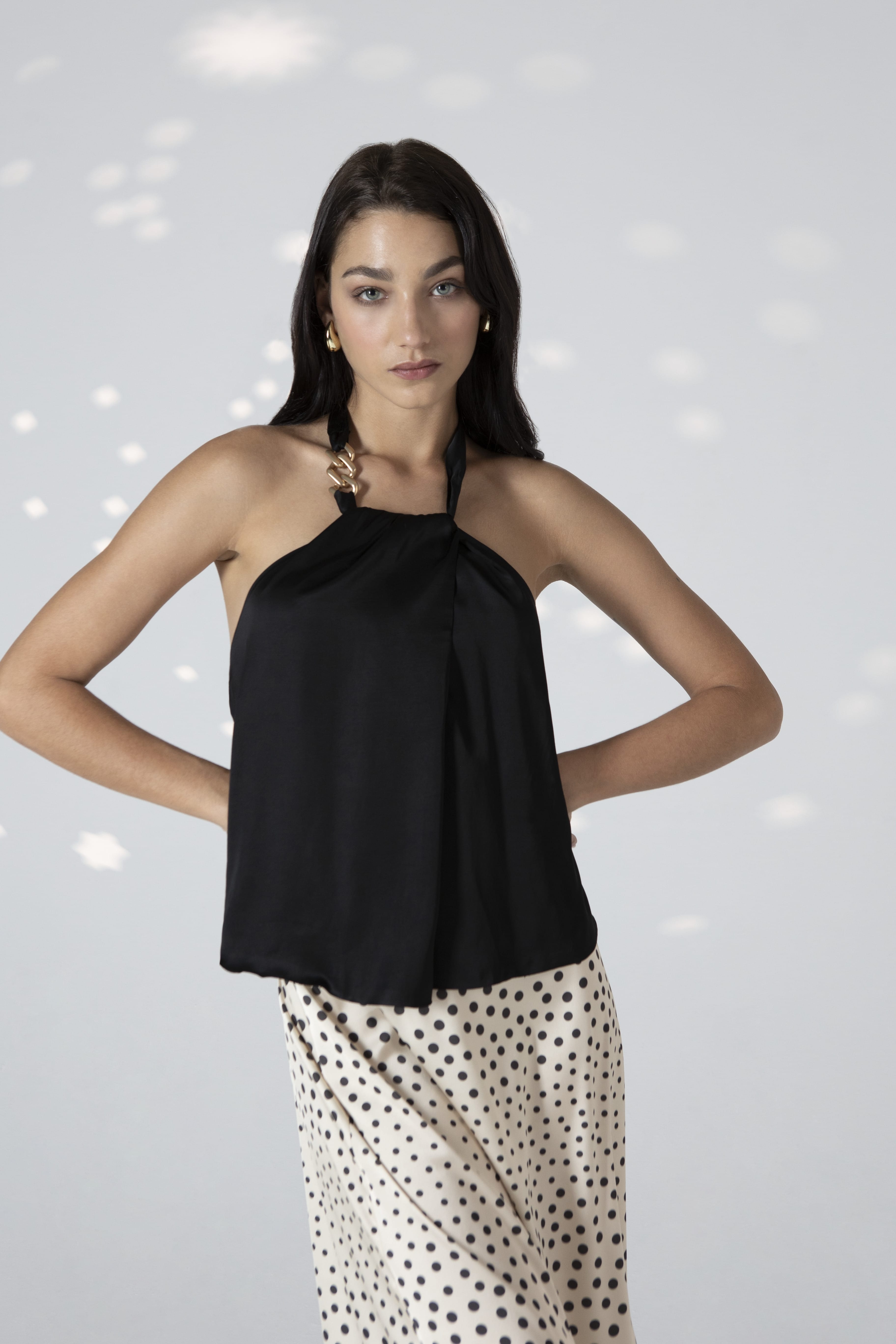 Top lingerie in raso