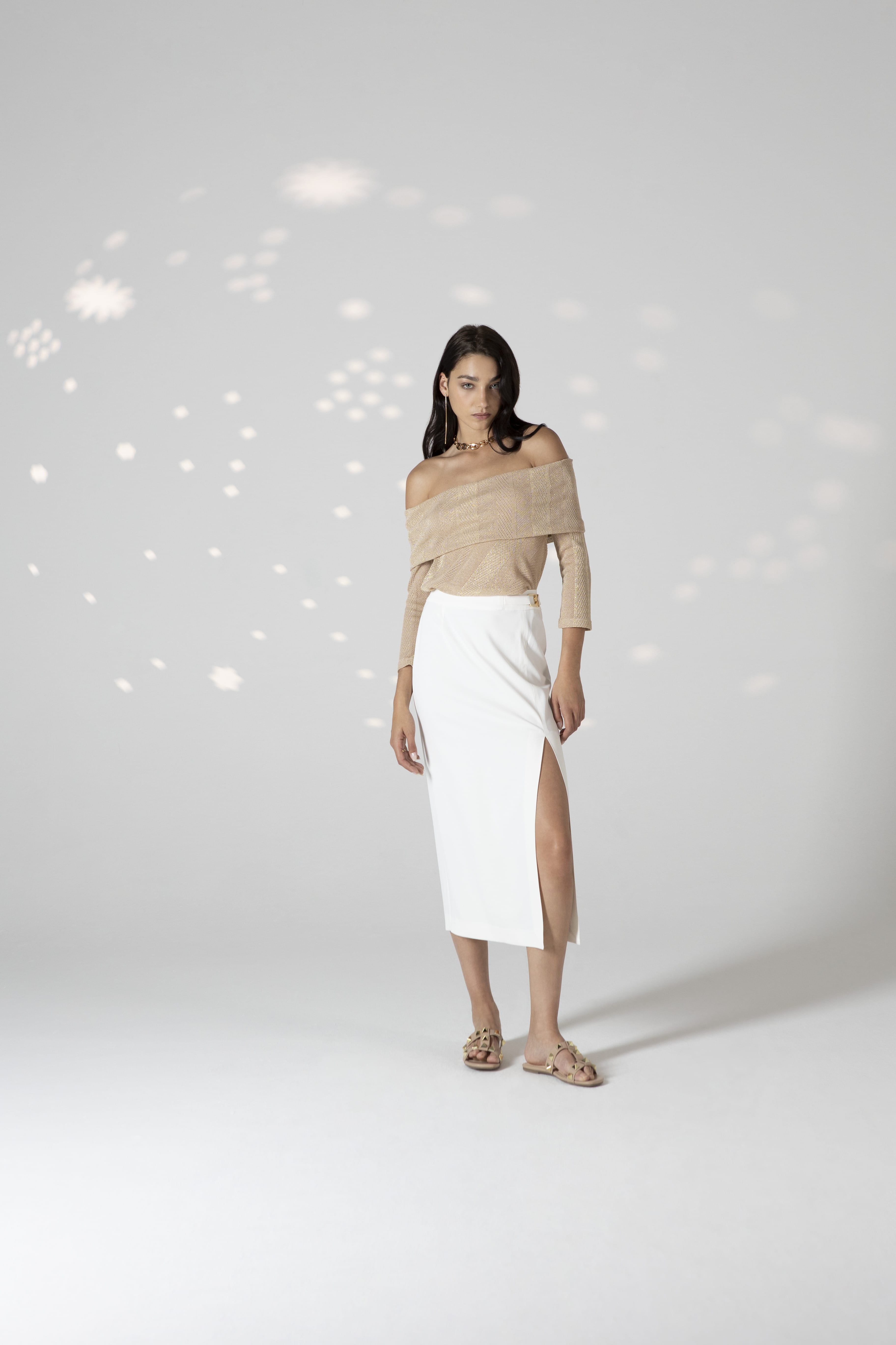 Top in maglia lurex